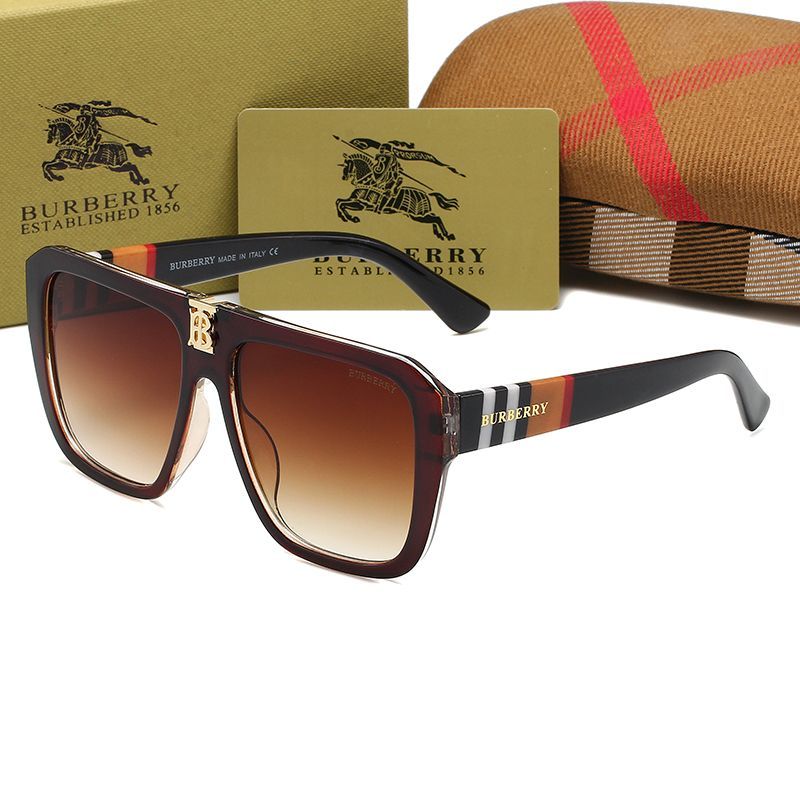 [Luxe]Fashion Unisex Plaid Frame Sunglasses