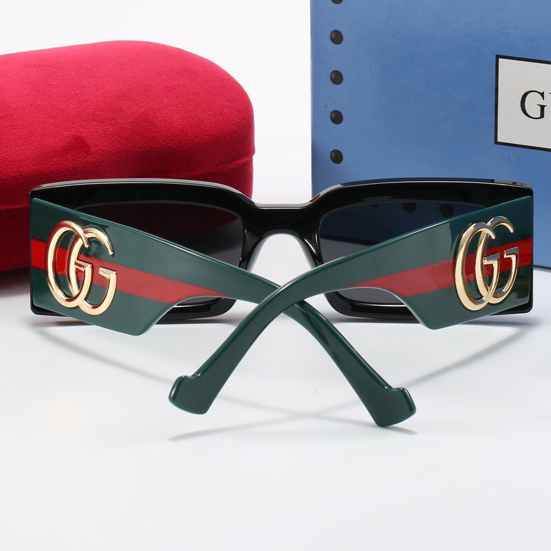 [Luxe]Rectangular Sunglasses-With Gift Box