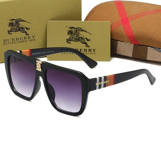 [Luxe]Fashion Unisex Plaid Frame Sunglasses