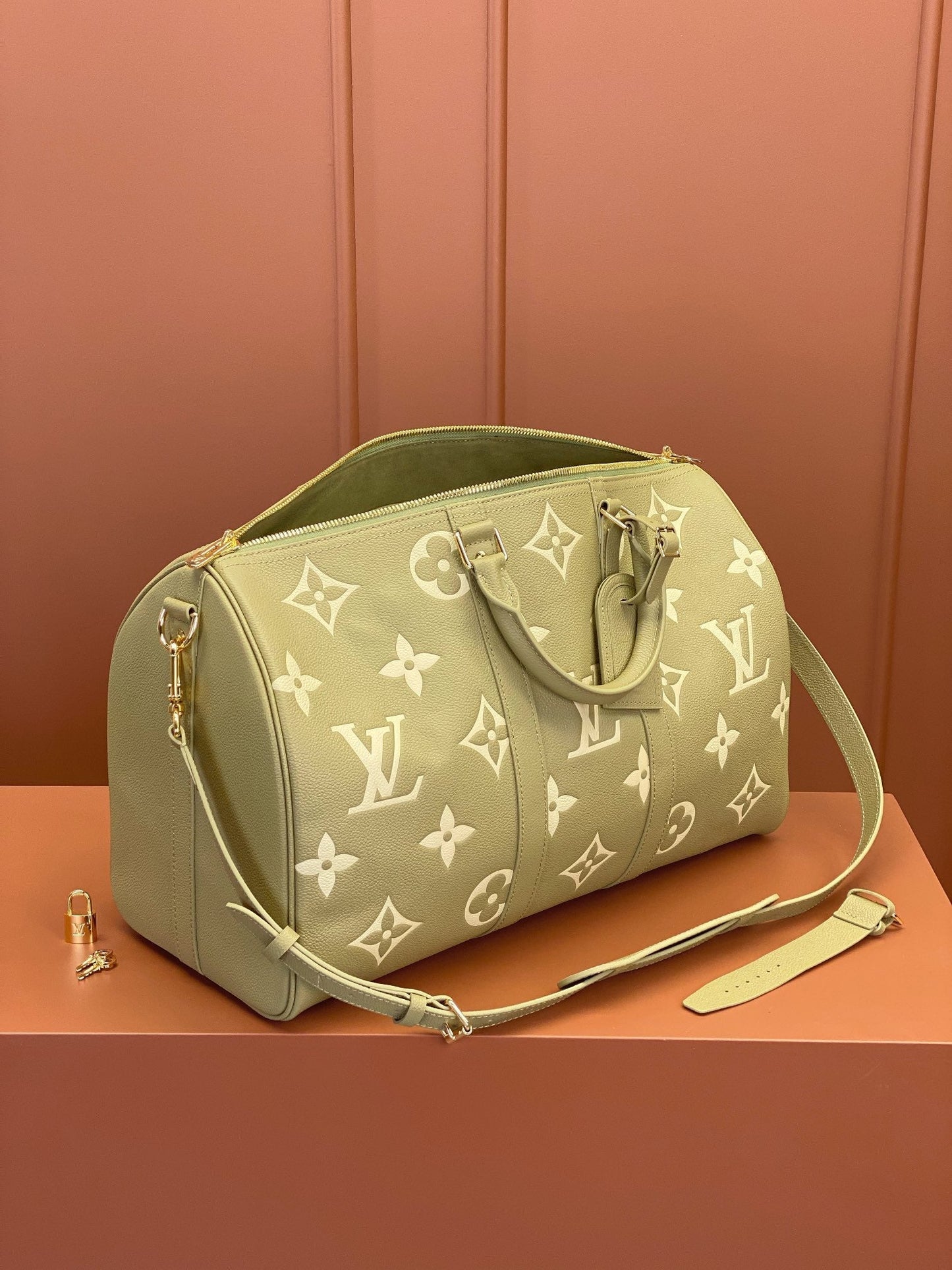 [Luxe]0528 Keepall Bandoulière 45 Monogram Empreinte Leather
