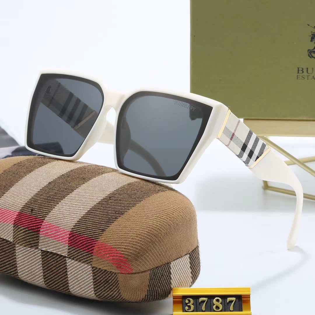 [Luxe]Classic Checkered Square Sunglasses-With Gift Box