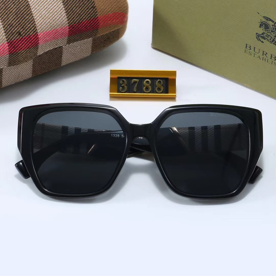 [Luxe]Classic Checkered Frame Sunglasses-With Gift Box