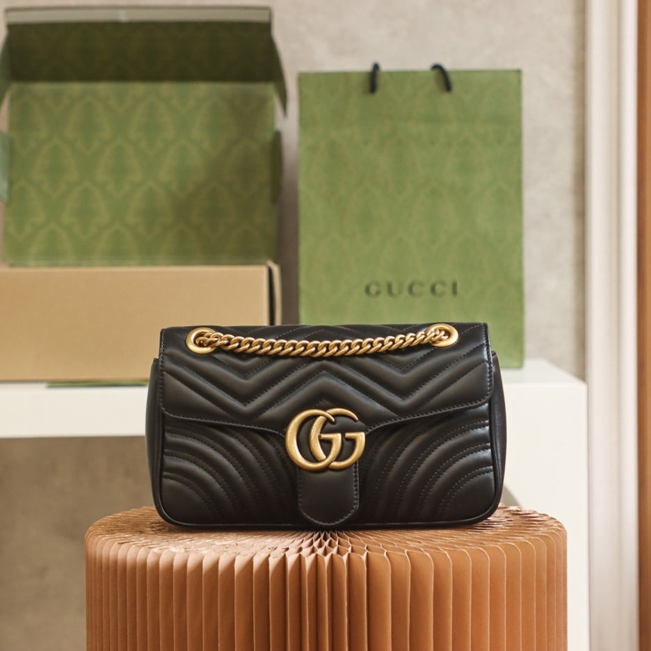 [Luxe]0528 black Small GG Marmont 2.0 Shoulder Bag