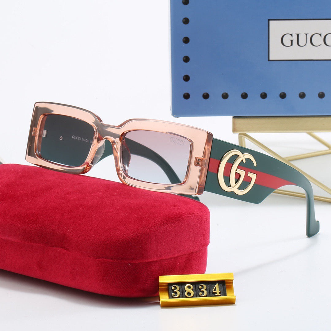 [Luxe]Luxury Cat-Eye  Square Frame Sunglasses 3834