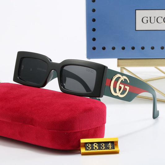 [Luxe]Luxury Cat-Eye  Square Frame Sunglasses 3834