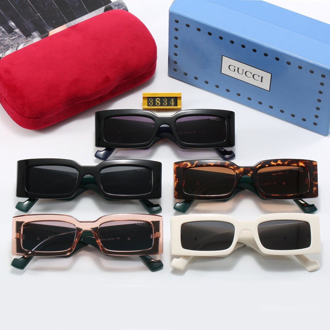 [Luxe]Luxury Cat-Eye  Square Frame Sunglasses 3834