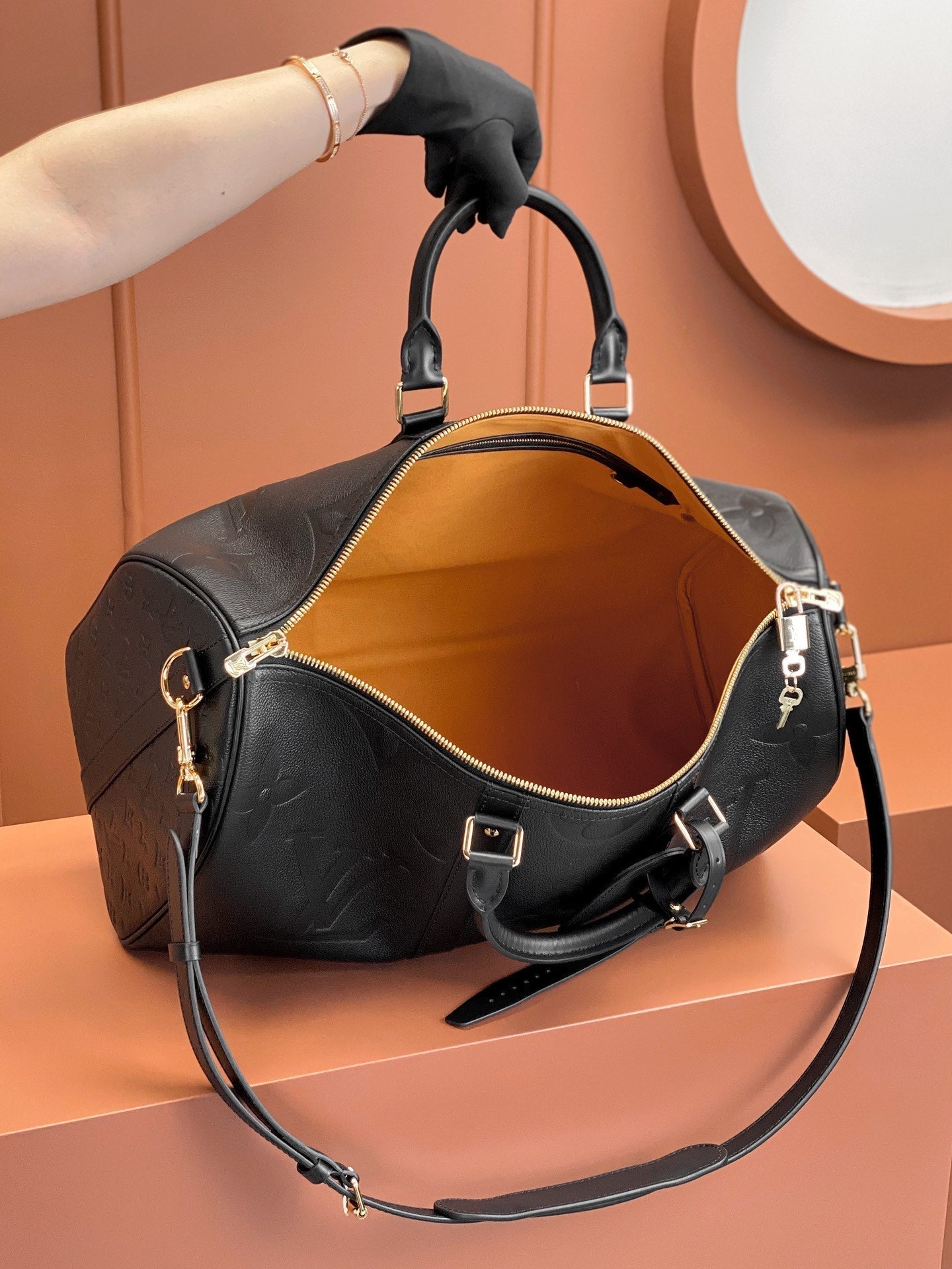 [Luxe]0528 Keepall Bandoulière 45 Monogram Empreinte Leather