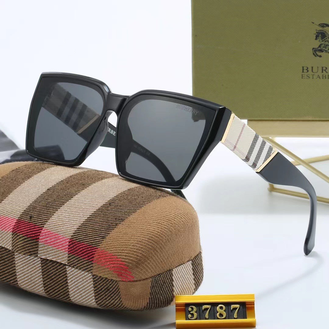 [Luxe]Classic Checkered Square Sunglasses-With Gift Box