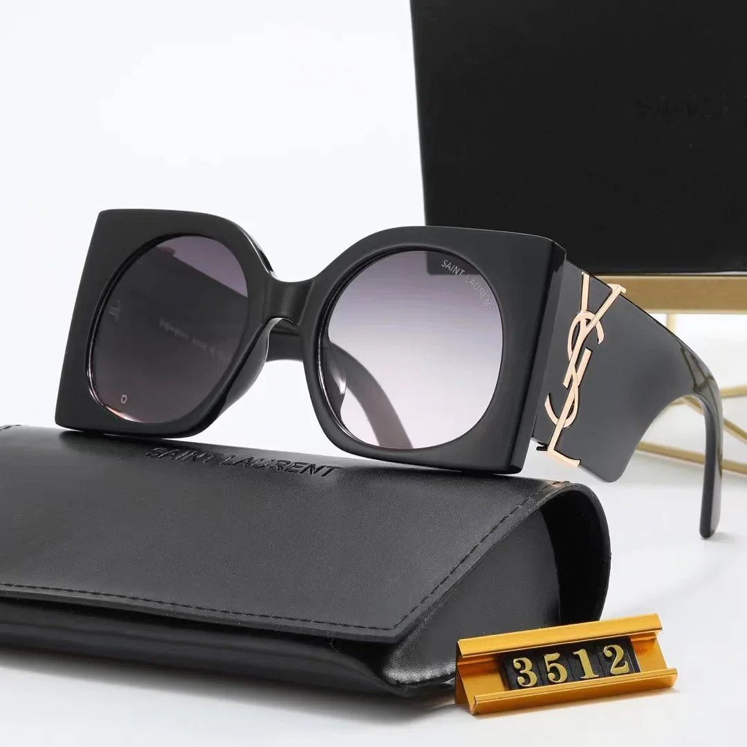 [Luxe]Retro large frame sunglasses 3512