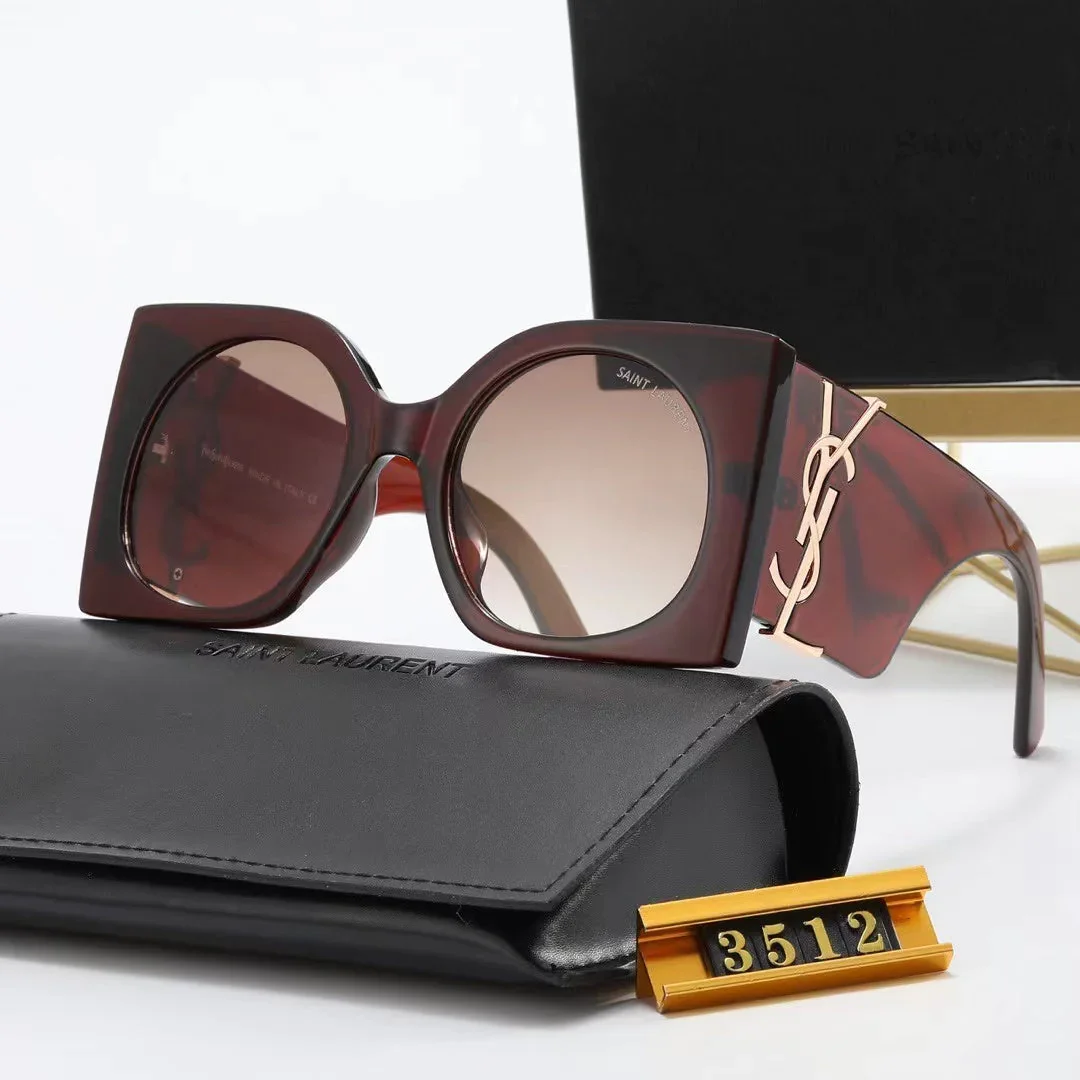 [Luxe]Retro large frame sunglasses 3512