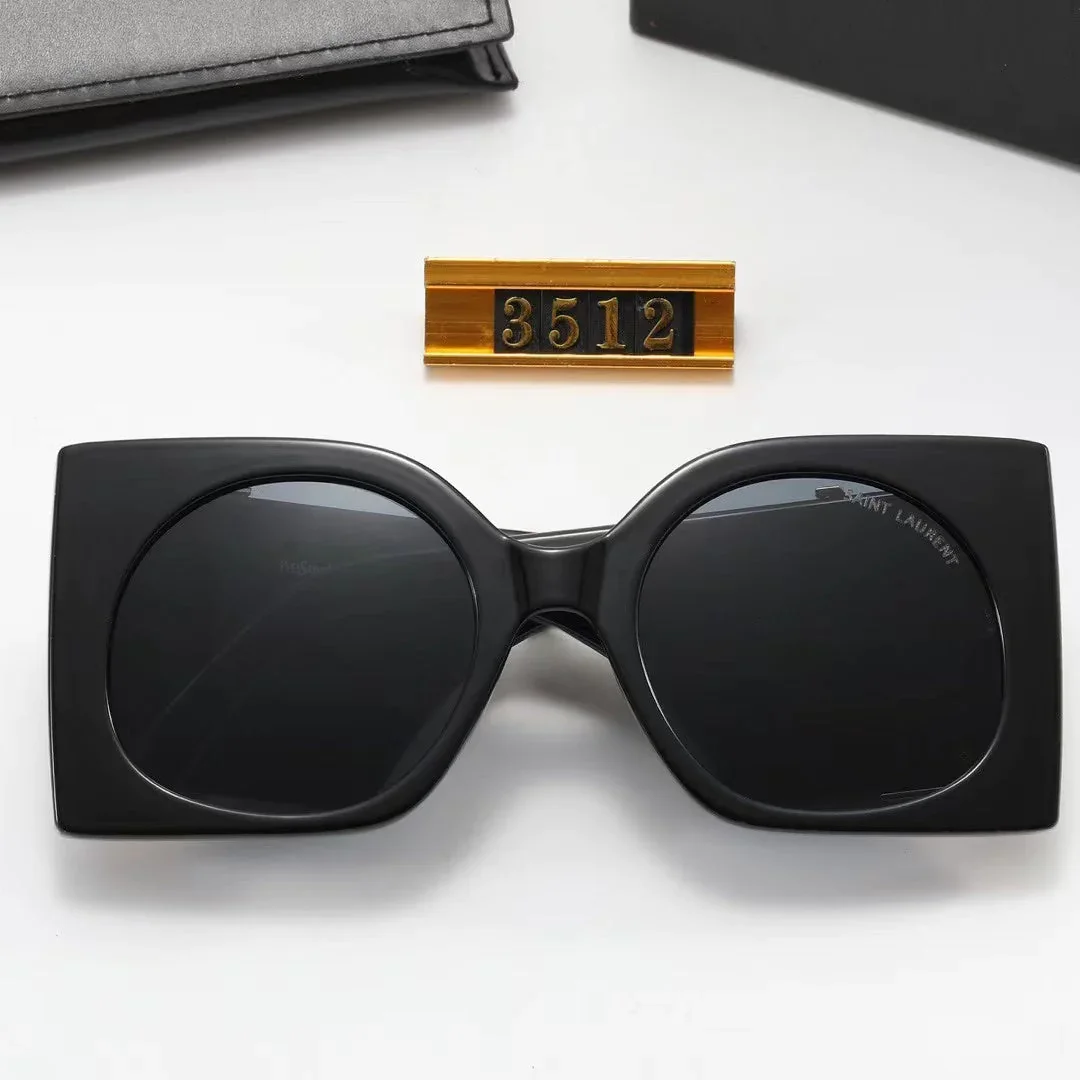[Luxe]Retro large frame sunglasses 3512