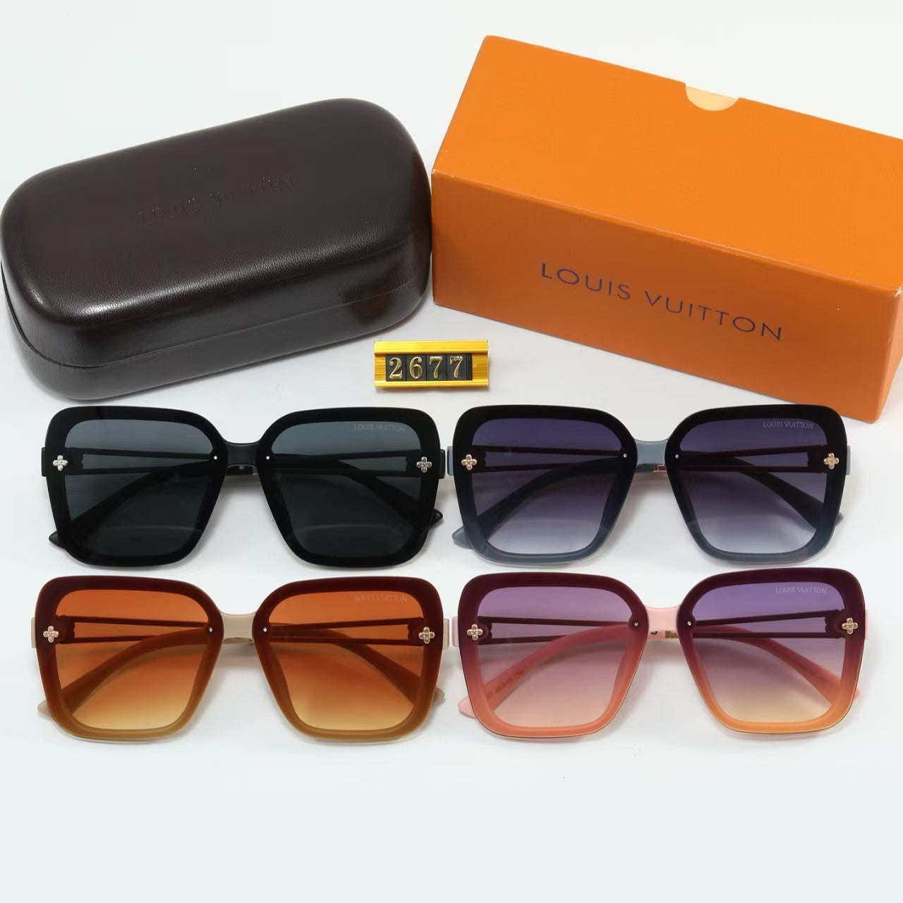 [Luxe]Classic And Stylish Large Frame Sunglasses-With Gift Box