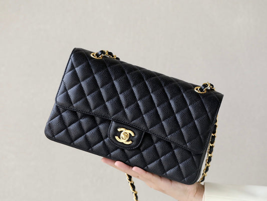 [Luxe]0528 Medium Classic Handbag Grained Calfskin