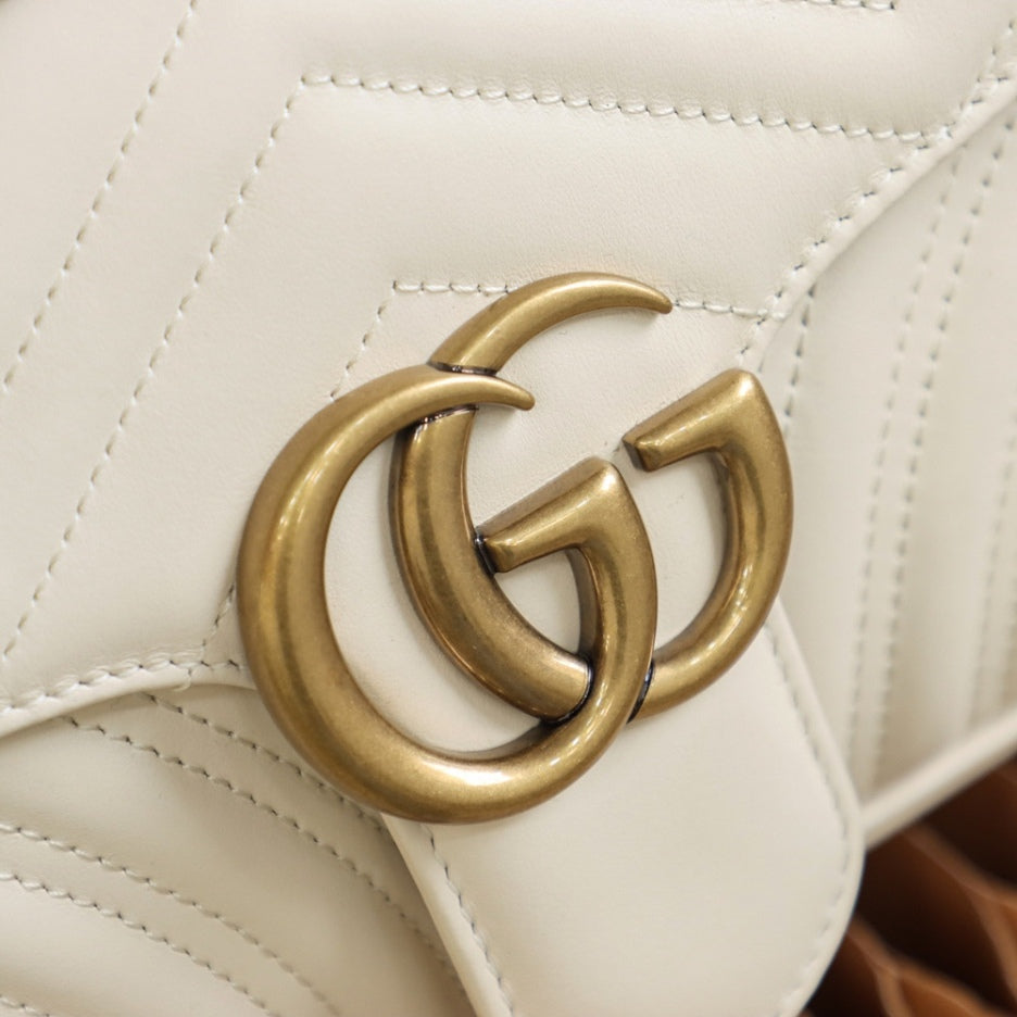 [Luxe]0528 white Small GG Marmont 2.0 Shoulder Bag
