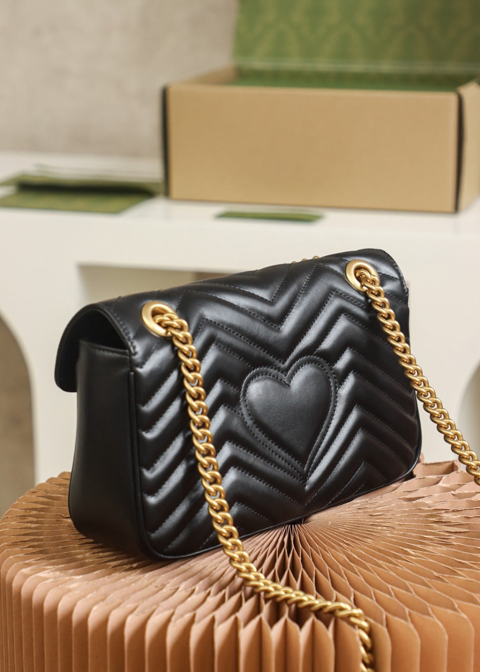 [Luxe]0528 black Small GG Marmont 2.0 Shoulder Bag