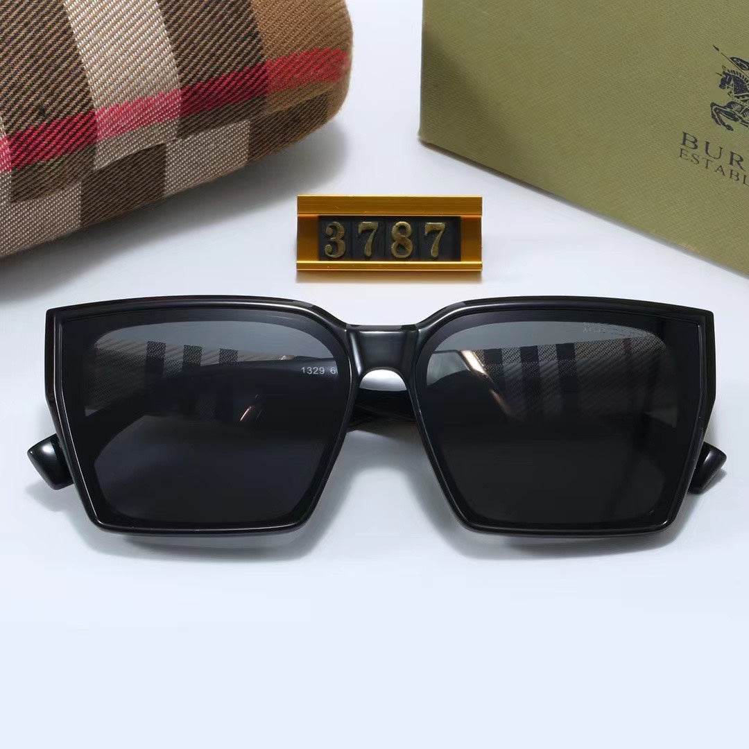 [Luxe]Classic Checkered Square Sunglasses-With Gift Box