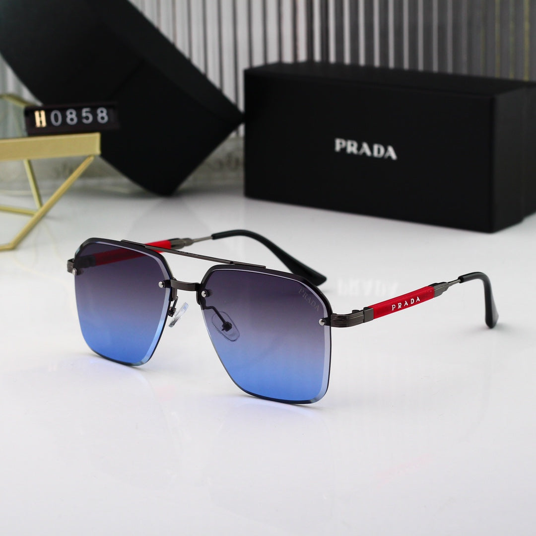 [Luxe]Gold Thin Frame Sunglasses-With Gift Box