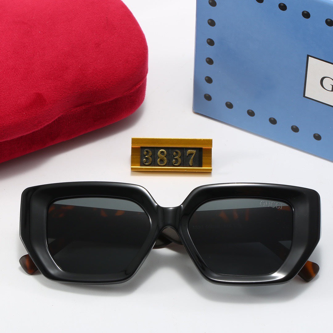 [Luxe]Amber Pattern Sunglasses-With Gift Box