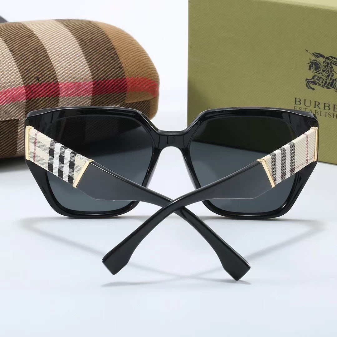 [Luxe]Classic Checkered Frame Sunglasses-With Gift Box