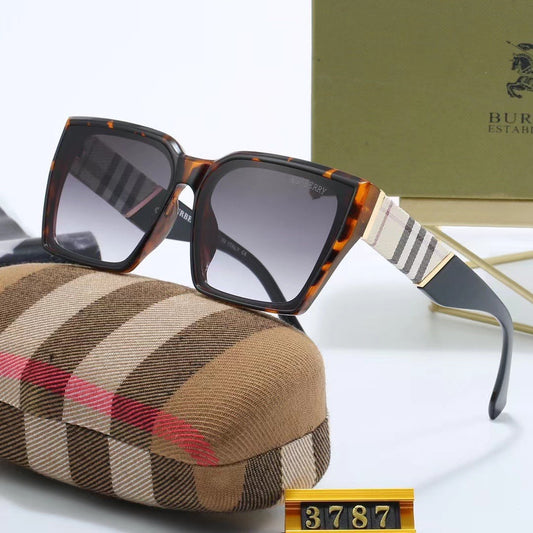 [Luxe]Classic Checkered Square Sunglasses-With Gift Box