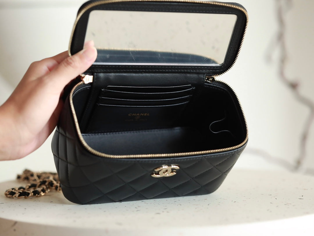 [Luxe]0528 Classic long box Vanity Case black