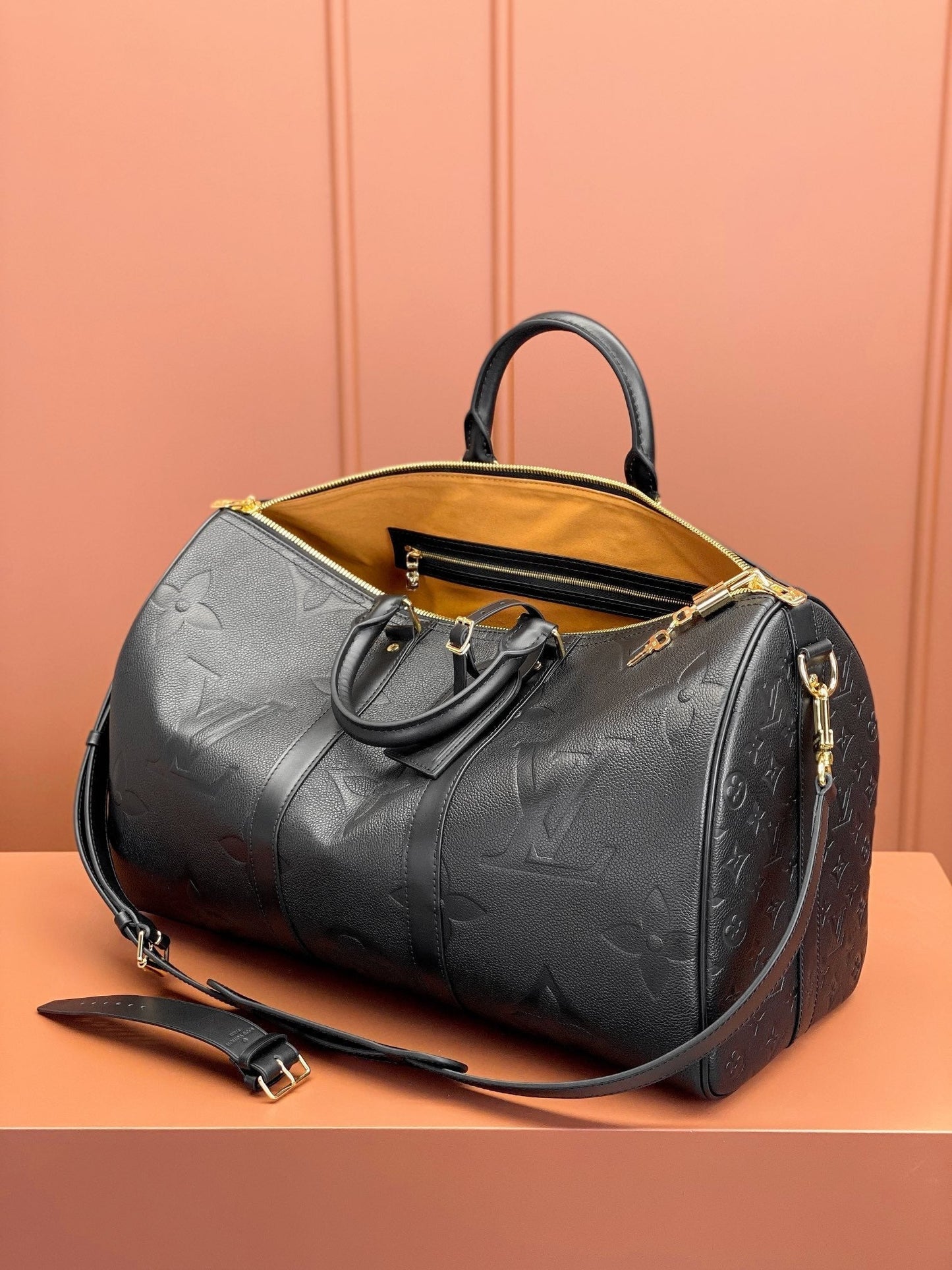 [Luxe]0528 Keepall Bandoulière 45 Monogram Empreinte Leather