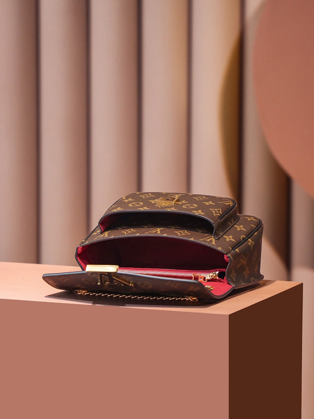 [Luxe]0528 Brown Monogram Coated Canvas Passy Gold Hardware