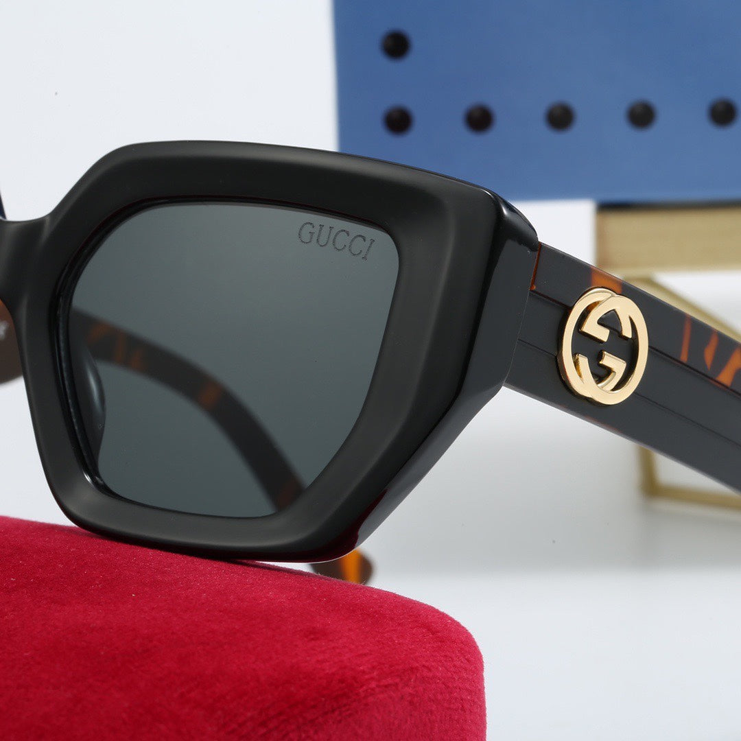 [Luxe]Amber Pattern Sunglasses-With Gift Box