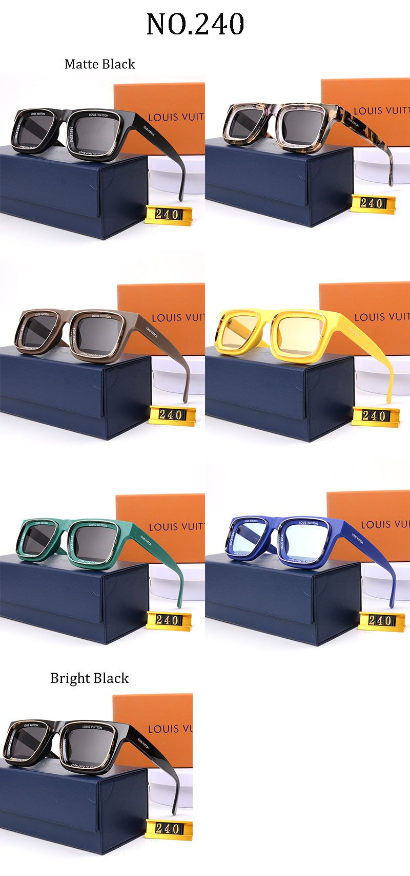[Luxe]Fashion hot 7 color sunglasses 240