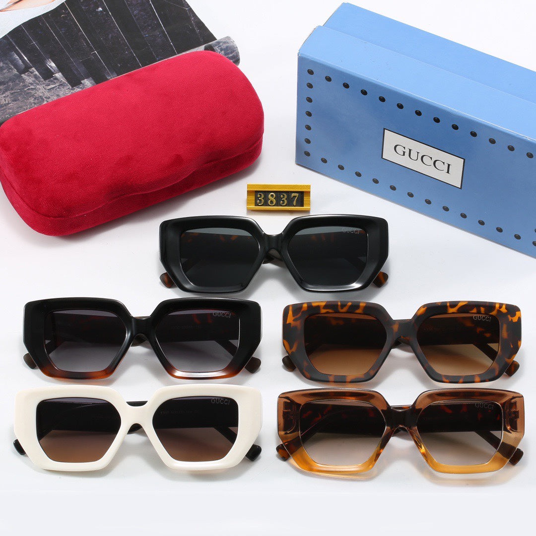 [Luxe]Amber Pattern Sunglasses-With Gift Box