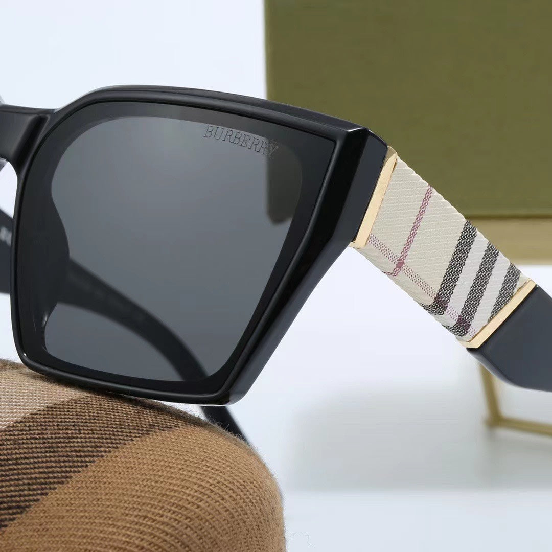 [Luxe]Classic Checkered Square Sunglasses-With Gift Box