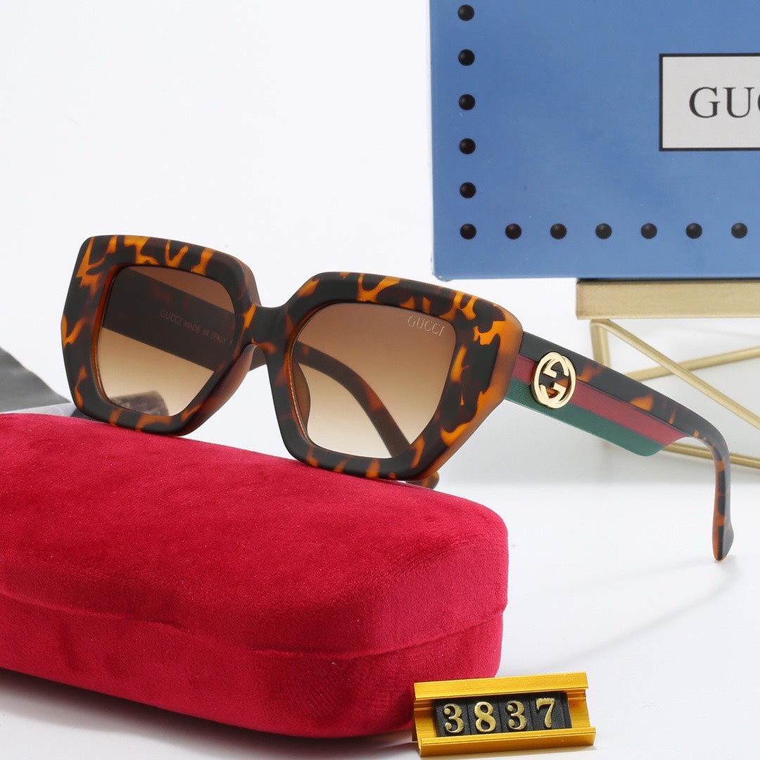 [Luxe]Amber Pattern Sunglasses-With Gift Box