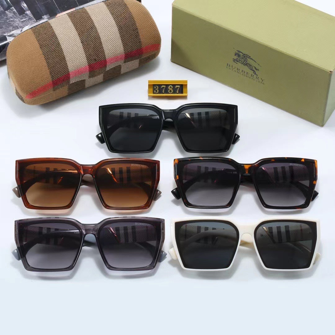 [Luxe]Classic Checkered Square Sunglasses-With Gift Box