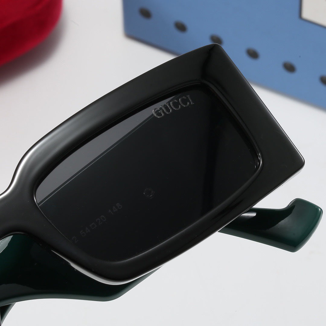 [Luxe]Rectangular Sunglasses-With Gift Box