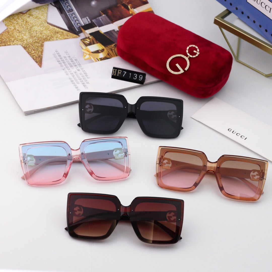 [Luxe]New Square Frame Environmentally Friendly PC Sunglasses 7139