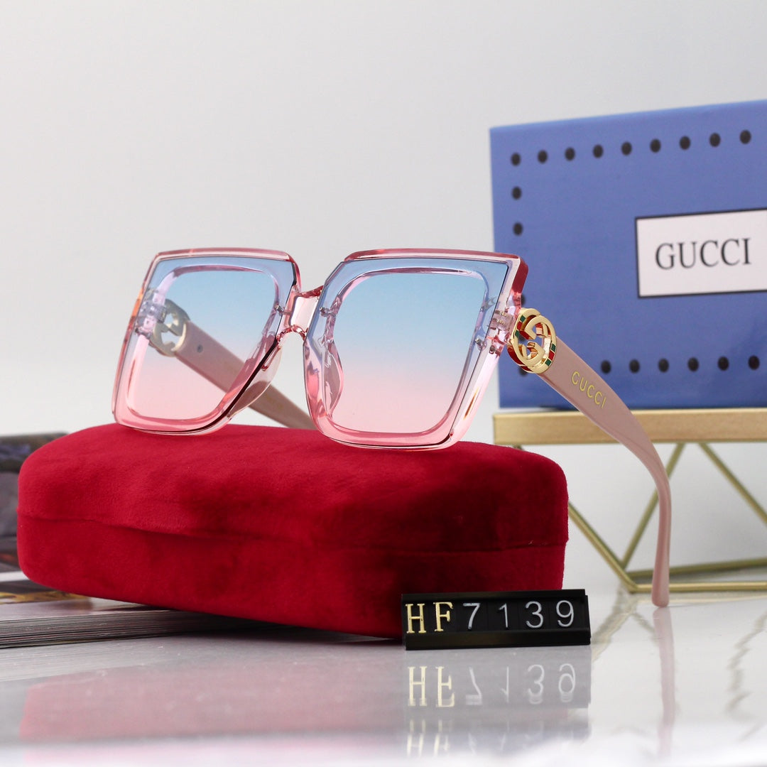 [Luxe]New Square Frame Environmentally Friendly PC Sunglasses 7139