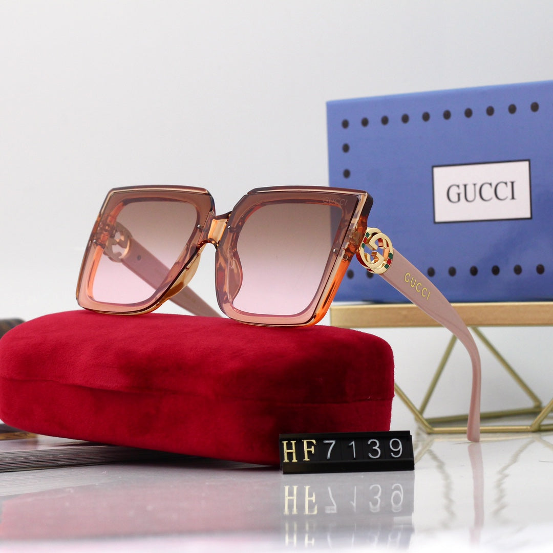 [Luxe]New Square Frame Environmentally Friendly PC Sunglasses 7139