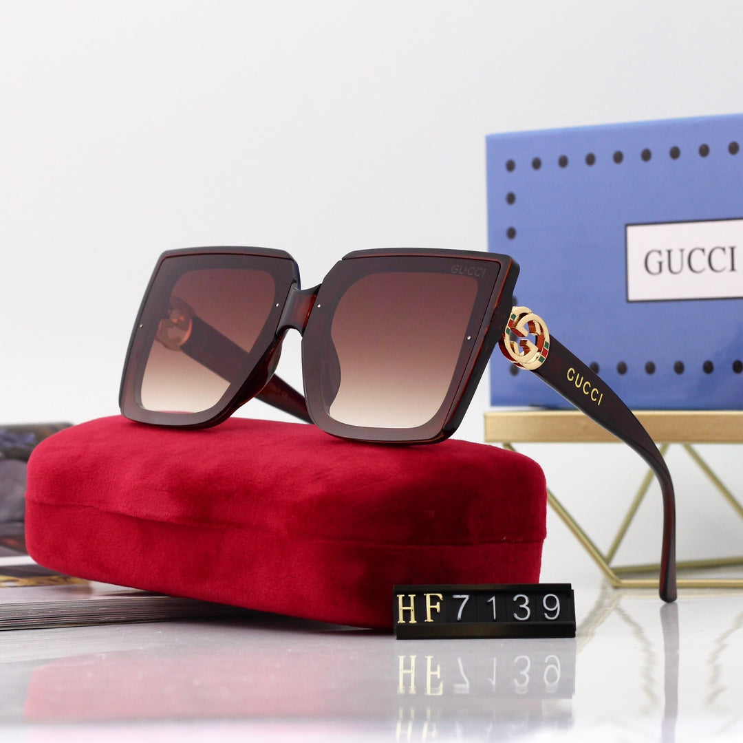 [Luxe]New Square Frame Environmentally Friendly PC Sunglasses 7139