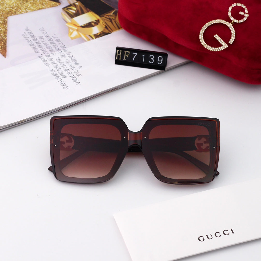 [Luxe]New Square Frame Environmentally Friendly PC Sunglasses 7139
