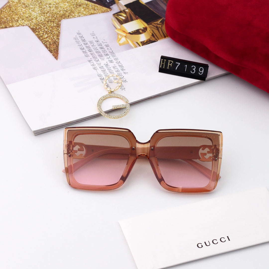 [Luxe]New Square Frame Environmentally Friendly PC Sunglasses 7139