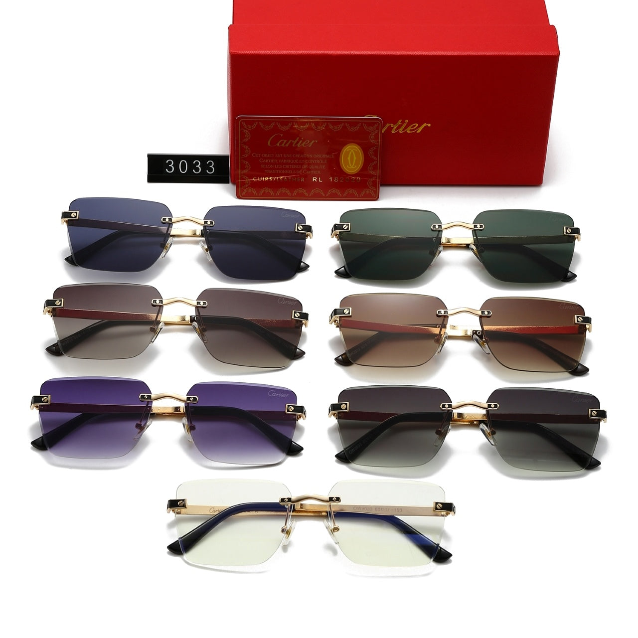 [Luxe]Fashion hot 7 color sunglasses 3033